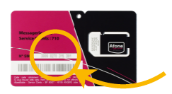 Emplacement numéro carte SIM